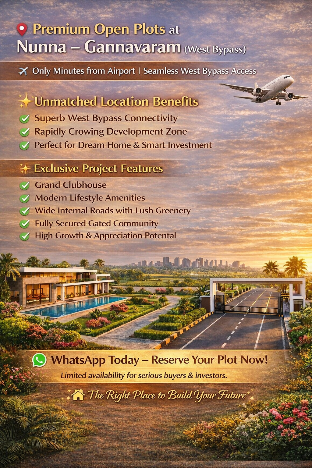 Premium Open Plots at Nunna – Gannavaram (West Bypass)
